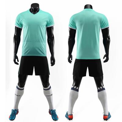 China High Quality Colorful Wholesale Customized Soccer Jerseys Sets 150g Mesh Polyester Football Jerseys Factory for sale