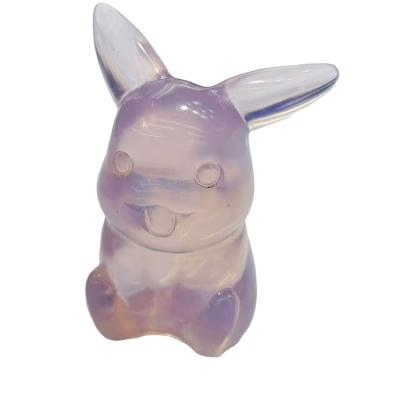 China Pikachu Crystal Opals Decorative Gifts Natural Hand-carved Cartoon Character China Anime Cute Animal Treatments for sale