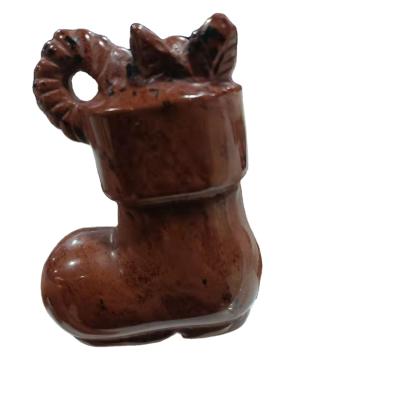 China China Wholesale Healing Manual Carving People Open Statues Decorative Jade Crystal Carving Crystal Boots for sale