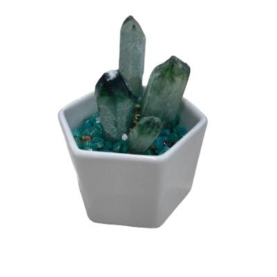 China China Wholesale Natural Family Feng Shui Small Potted Crystal Pieces for sale