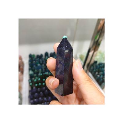 China Blue Sky Starry View Tower China Factory Supply Sand Point Crystal Magic Wands Healing Crystal Tower for sale