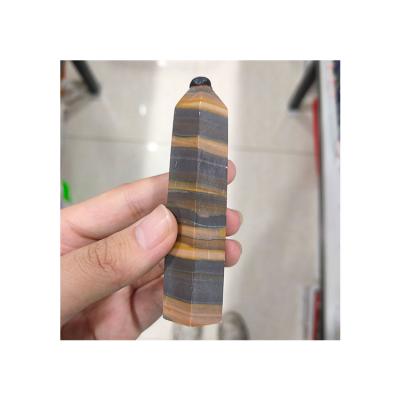 China China 2021 Wholesale New Design Colorful Natural Jade Tower Spiritual Pillar Healing Crystals for sale