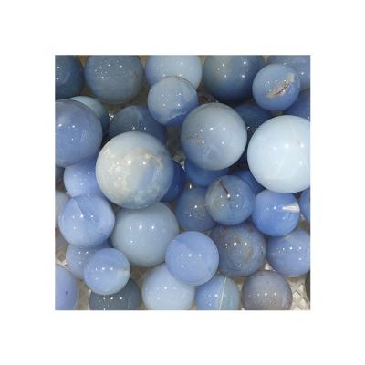 China China Factory Price Blue Crystal Ball Dream Pretty Blue Agate Sphere Decorations for sale