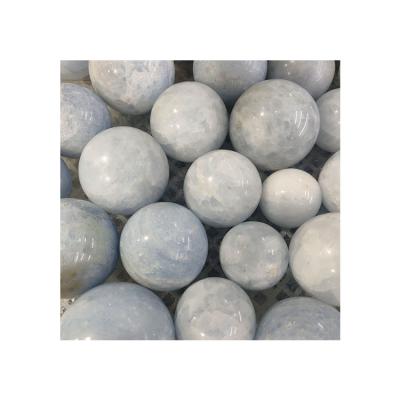 China China Fashion Modern Light Blue Celestite Quartz Crystal Ball Pretty Crystal Bulk Decorations for sale