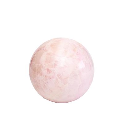 China China Fantasy Environmental Friendly Crystal Ball Rose Spiritual Pink Quartz Sphere Decorations for sale