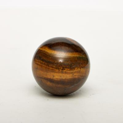 China China Fashion Office Desk Tiger Eye Stone Craft Retro Ball Polished Sphere Ornaments for sale