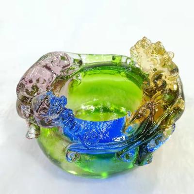 China China Popular Colorful Natural Glass Crafts Home Decoration Colorful Folk Crafts for sale