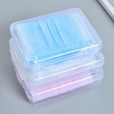 China MC004 Recyclable PP Plastic Transparent Portable Folding Mask Storage Box Dust Mask Case Storage Box for sale