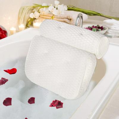 China WP03 Sustainable GRS Patented Products Design 3D Washable Soft Air Mesh Spa Bath Pillow for sale