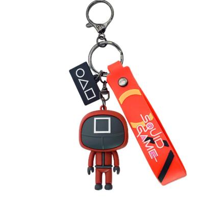 China 3D Korean Hot BOSS Masked Key Chain Big Key Holder Game Black Face for sale