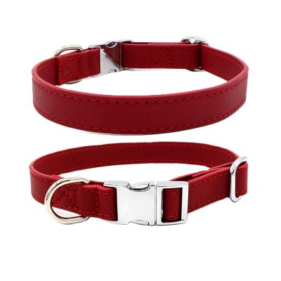 China Metal Buckle Dog Collar Padded Popular Comfortable Soft Dog Leash Training Dog Collar for sale