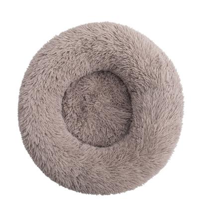 China Custom Breathable Luxury Soft Plush Pet Bed Pet Nest Cushion Donut Round Cat Sofa Warm Dog Bed for sale