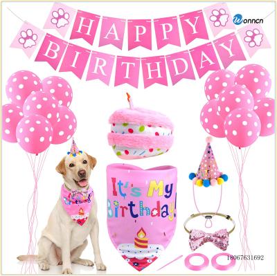 China Pet Birthday Party Pull Flag Banner Dog Paw Balloon Dog Paw Balloon Dog Decoration Party Props Set for sale