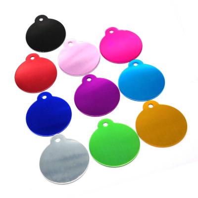 China Sustainable Pet ID Tags Round ID Tags Pet Charms Blank Pendants Dog Cat Pet T Name Charms Metal for sale