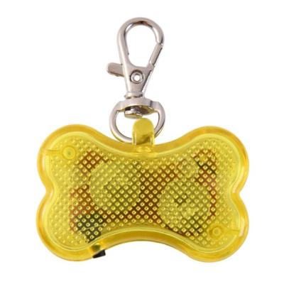 China Dogs Bone Shaped Pet Led Luminous Pendant ID Tag Dog ID Tag Anti-lost Pendant Flashing Light For Dog Cat for sale