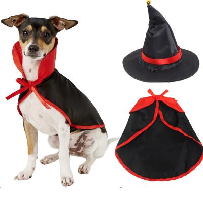 China New Viable Wholesale Ornaments Pet Halloween Coat Costume Dog Hat Cat Coat Hat Set for sale