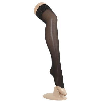 China YJ67 Antibacterial Perfect Quality Women Over The Knee Sheer Thigh Highs With Lace Top for sale