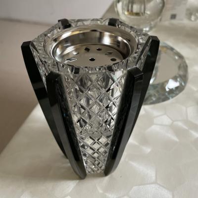 China mubkhar Anti-odor wedding decoration crystal glass censer for sale