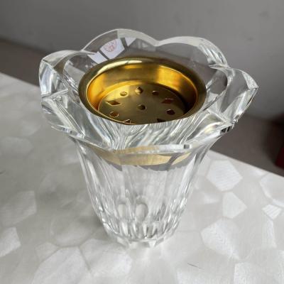 China mubkhar Anti-odor wedding decoration crystal glass censer for sale