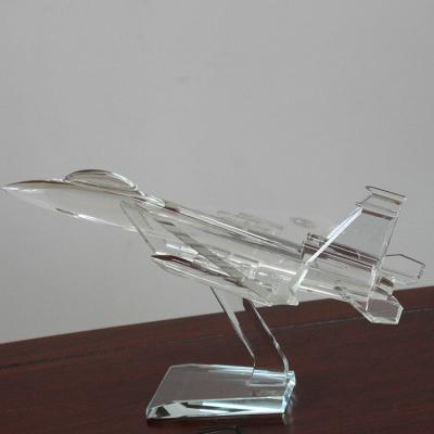 China Europe Crystal Glass Model F-16 Airplane for sale