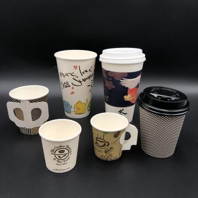 China Disposable biodegradable compostable PLA Coated hot mcdonalds take away paper cup disposable paper coffee cup with lid for sale