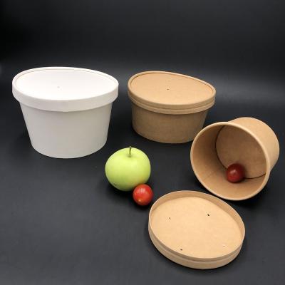 China New Wholesale Disposable Eco Food Wrapping Salad Rice Rolls Craft Disposable Catering Soup Bowls Paper Wrapping Paper Hot Bowl for sale