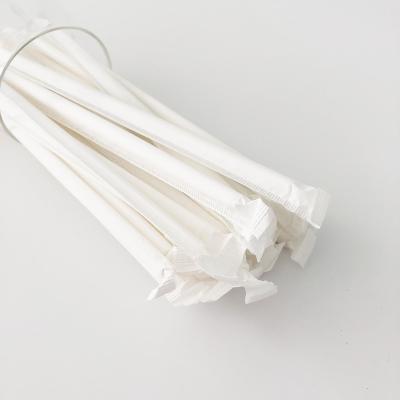 China Diy Bendable Paper Flexible Person Wrapped Drinking Straws Cheap Compostable Biodegradable White Rice Straws Christmas Disposables for sale