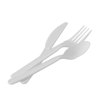 China Disposable Eco Hot Selling PLA Spoon Fork Knife Fully Compostable Food Safe Biodegradable Cutlery for sale