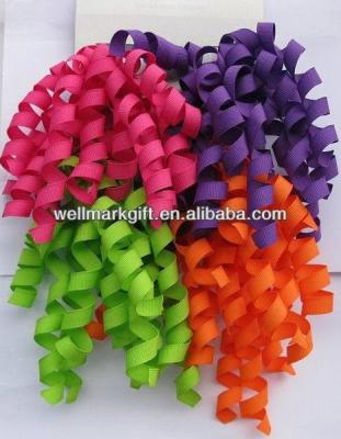 China Christmas 4 Bundles Swirl Curly Bow Ribbon Woven Fabric Grosgrain Polyester for sale