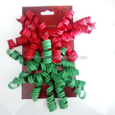 China Wedding Decorations Gift Floral Edge Ribbon Stitching Curly Bow Packaging for sale