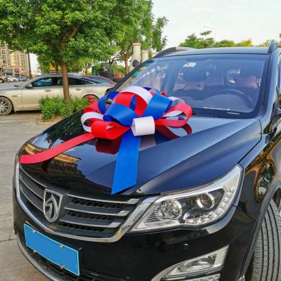 China HOT SALE Christmas Giant White & Blue Patriotic Red Car Bow 30