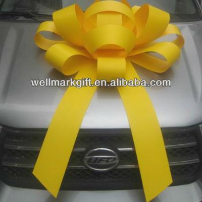 China Christmas 35 Inch Car Show Magnetic Hall Decorative Bow Water Resistance Indoor Outdoor Giant Yellow Plastic for sale