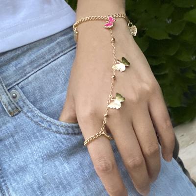 China 2021 Romantic Women Charm Bracelet 14k Gold Plated Couple Chain Bracelet And Bangles Jewelry For Men Girl for sale