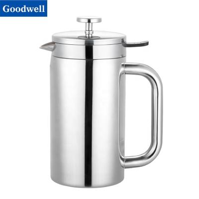 China *Amazon Popular Viable Double Wall Insulated French Press and 1000ml Stainless Steel Coffee Press French Press Coffee Maker for sale