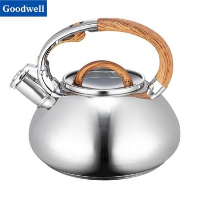 China *Amazon Popular Stainless Steel Whistling Kettles Sustainable And Whistling Water Kettles 3L for sale