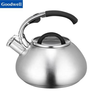 China *Amazon Popular Stainless Steel Whistling Kettles Sustainable And Whistling Water Kettles 3L for sale