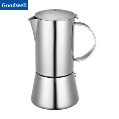 China Popular *Amazon Viable Stainless Steel Mocha Pot Pot & Mocha Coffee Espresso Pot 6 Cups for sale