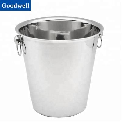 China Sustainable Popular High Polished Stainless Steel Ice Bucket for sale