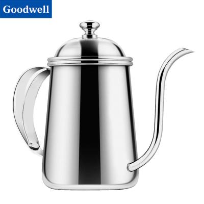 China High Sustainable Popular Polished Stainless Steel Drip Kettle Coffee Pot Drip Coffee Kettle for sale