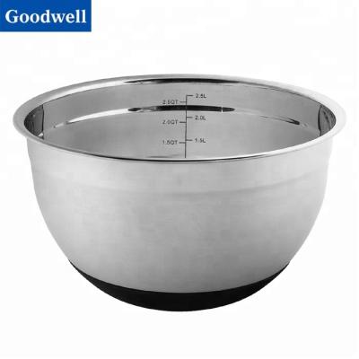 China Sustainable Popular High Polished Stainless Steel Salad Bowl And Mixing Bowl Sets for sale