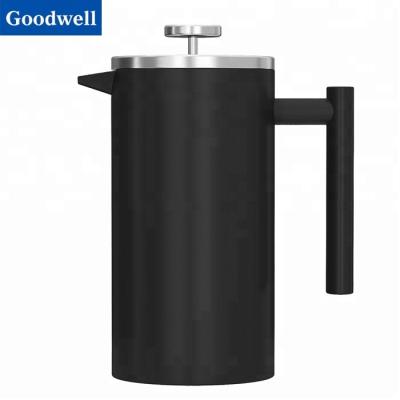 China 2018 Sustainable Kitchenware Stainless Steel Double Wall Coffee Maker and Tea Maker for sale