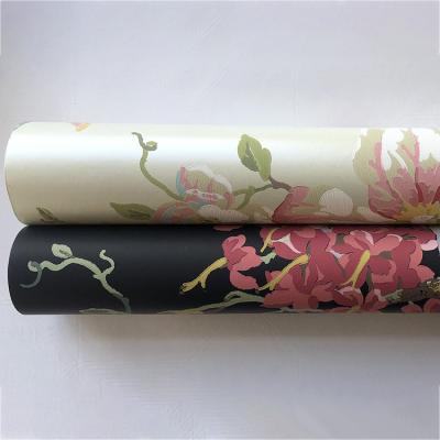 China EUROPEAN 0.53 X10m Decoration Roll Flower And Bird Soundproof Self Adhesive Retro Fusion 3D Art Wallpaper for sale