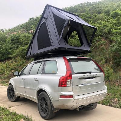 China Aluminum Hard Shell Roof Top Tent Camper Outdoor Triangle Straight Tie Type For Car Roof Top Tent for sale