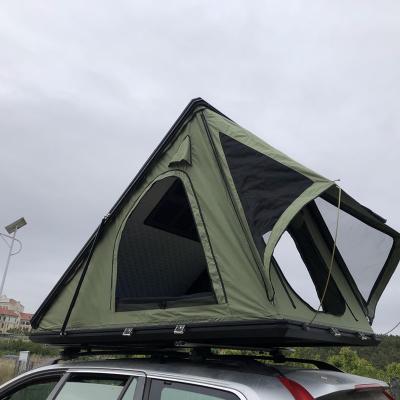 China Straight Brace Type 2021 Hard Shell Car Roof Top Tent SUV Truck Outdoor Camping Roof Top Tent for sale