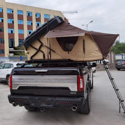 China Extended Type To 2021 Auto Tenda DA Tetto Shell Roof Top Tent Fiberglass Tough For Outdoor Family Camping for sale