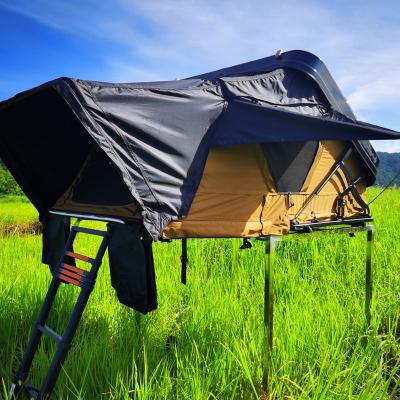 China Extended Type 2021 Hard Shell Car Outdoor Foldable Aluminum Roof Triangle Camping 4wd Top Tent For Sale for sale