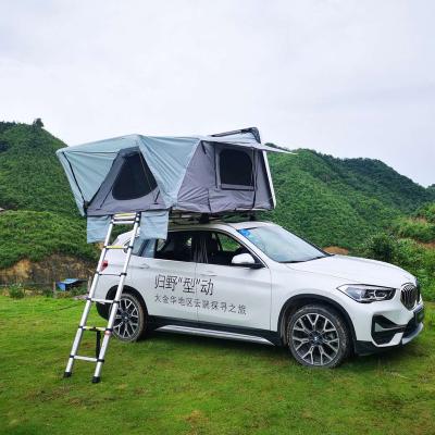 China Extended Type 4 Hard Shell Camping Car Solar Top Roof Tent 4wd Man SUV Top Tent For Tacoma for sale