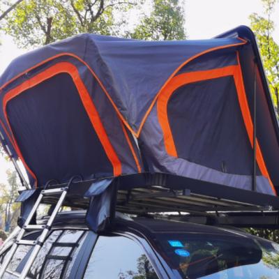 China Straight Tether Type 2021 New 4x4 Outdoor Camping Auto Car Fiberglass Hard Shell Roof Top Tent For Sale for sale