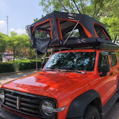 China China OEM 4 season 4 person high quality aluminum hard top shell roof tent outdoor car camping tent straight tie type for sale