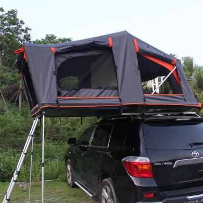 China Straight Tying Type 4 Person 2 Car Roof Top Tent Aluminum Top Piece Roof Top Tent Hard Shell For Camping for sale